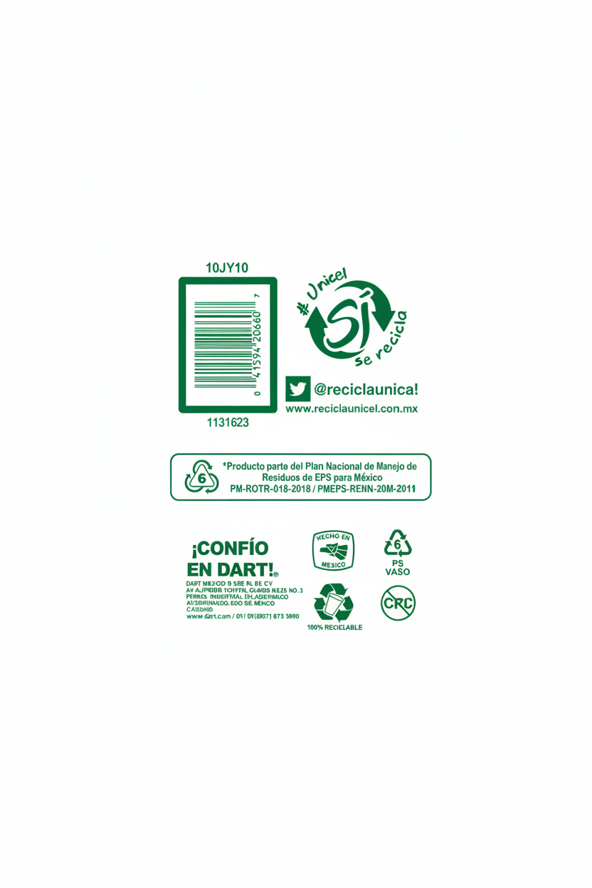 Vasos Eco Unica - Certificaciones y Confío en Dart
