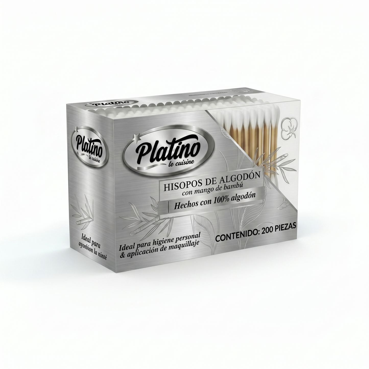 Hisopos con Palo de Bambú | 30 Cajas C/ 200 Piezas 6,000pz
