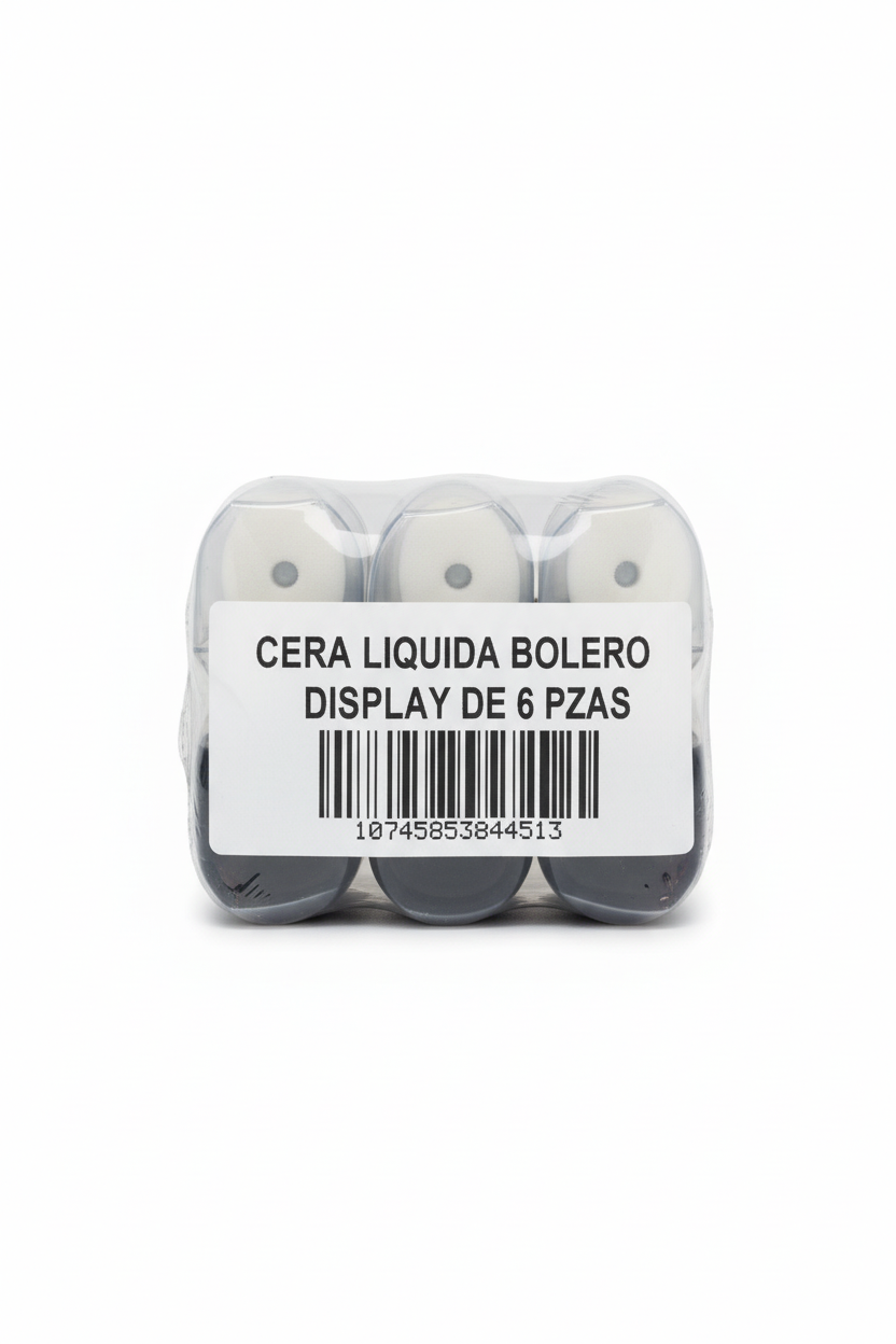 Cera Líquida Bolero Display 6 Piezas - Render Ecommerce