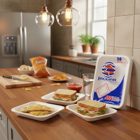 Charolas Jaguar simples para comida casera