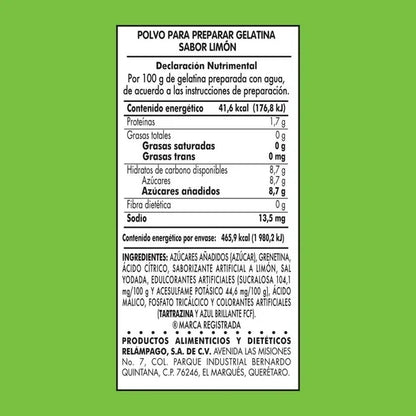Gelatina D'Gari Sabor Limón 120 g