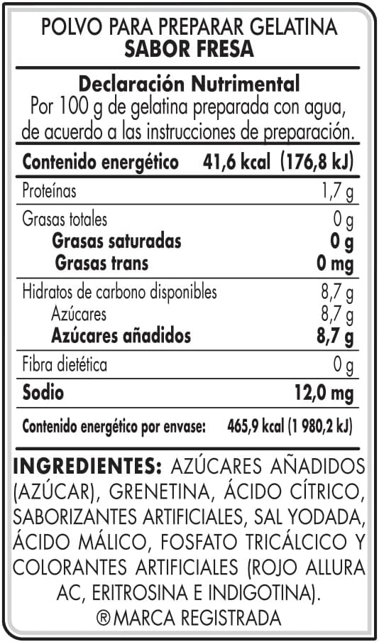 Gelatina D'Gari Sabor Fresa 120 g