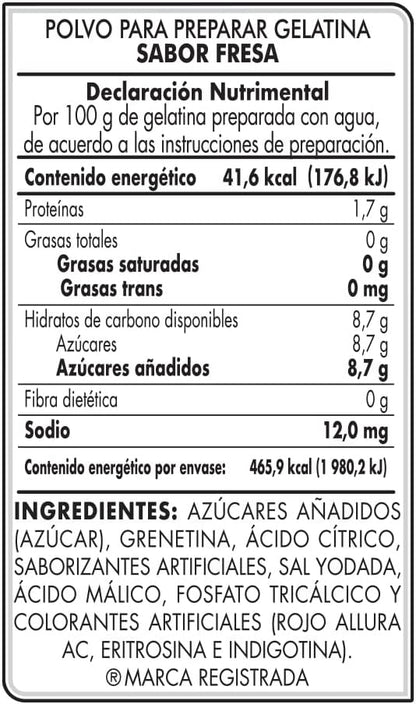 Gelatina D'Gari Sabor Fresa 120 g