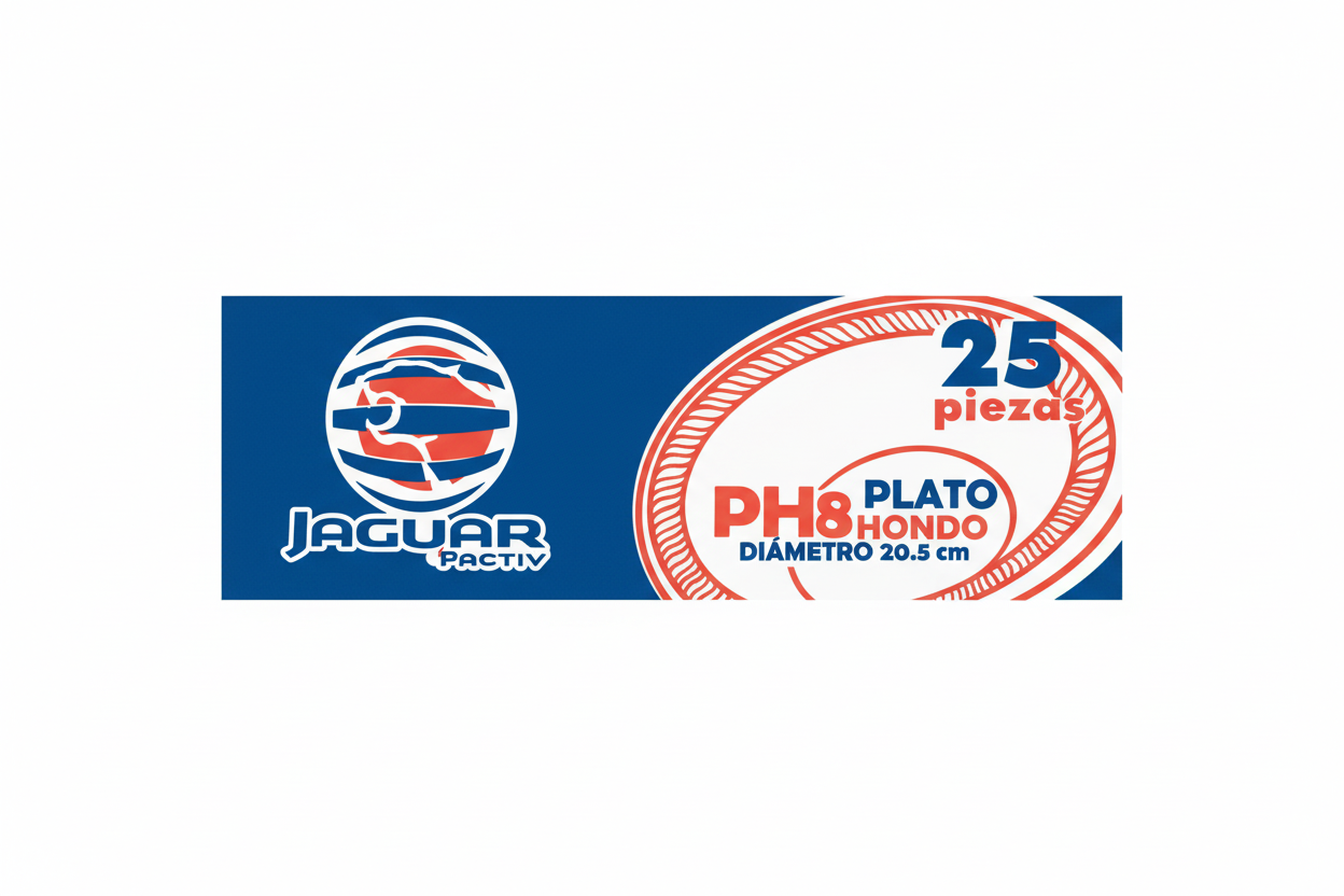 Platos Hondos Jaguar DH8 - Sección de Etiqueta Inferior
