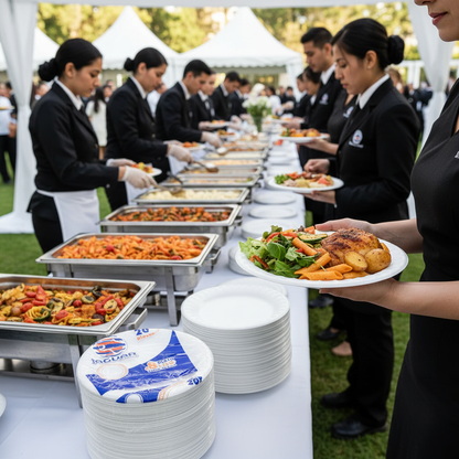 Platos Jaguar en catering