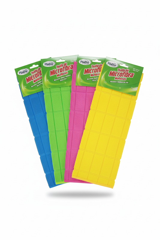 Toallas de Microfibra Platino Multiusos - 4 Colores