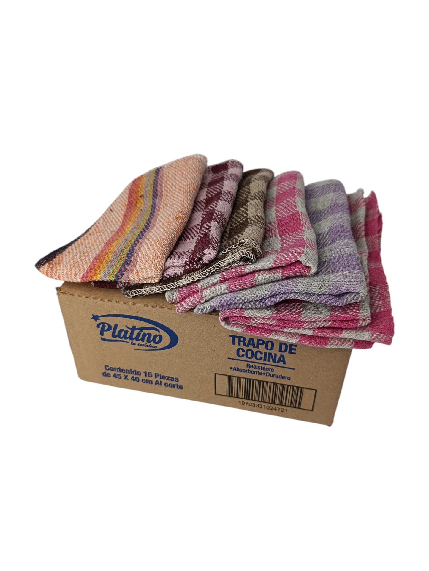 Tela para Cocina Multicolor 45x40 cm | Paquete de 15 Piezas (15 unidades)