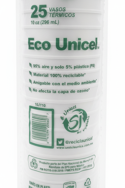 Vasos Eco Unica - Especificaciones Detalladas