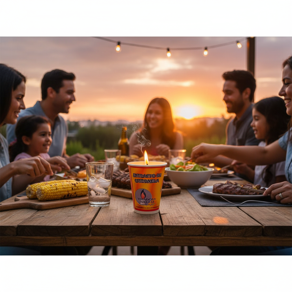 Vela citronela en parrillada